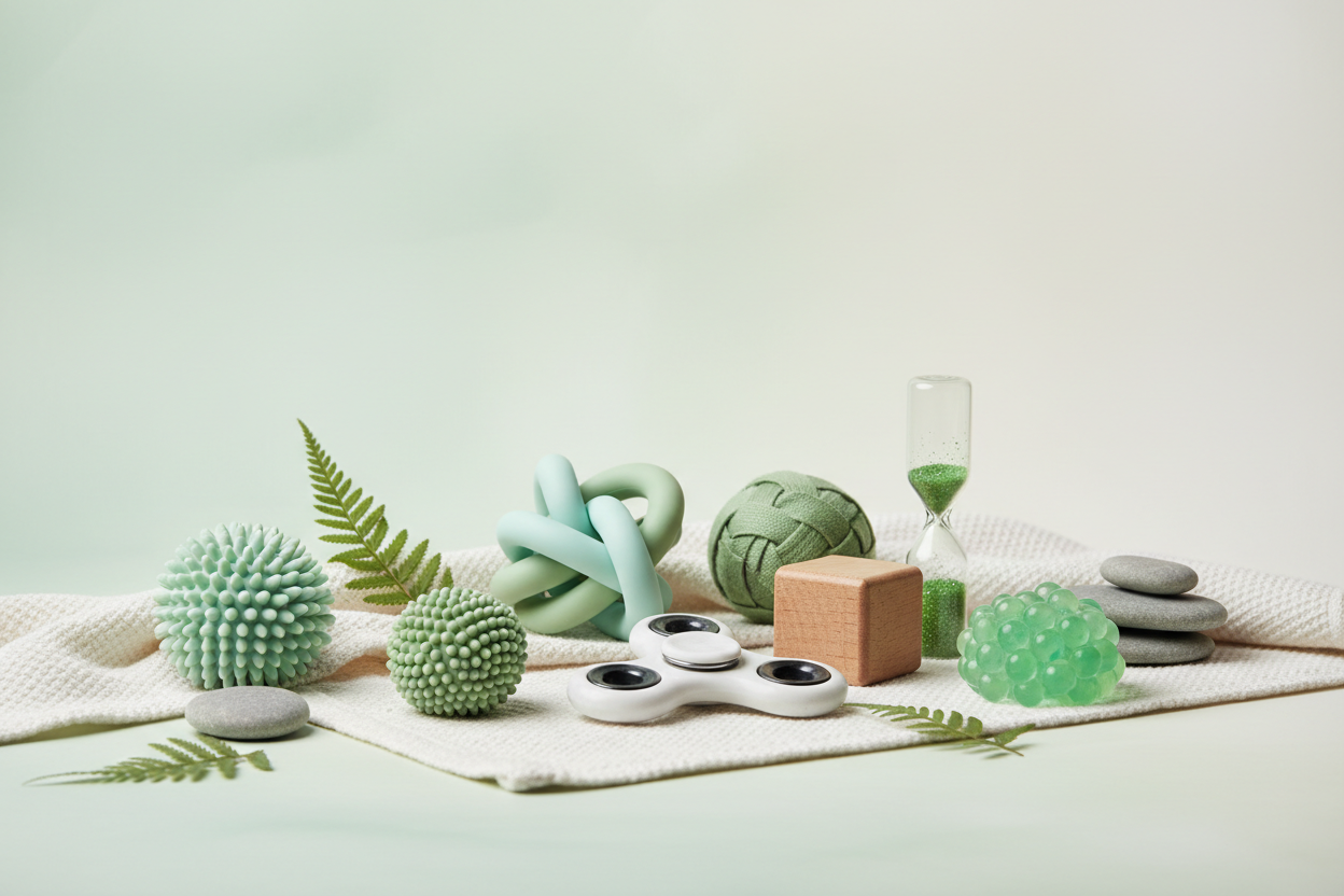 Juguetes sensoriales en ambiente terapéutico